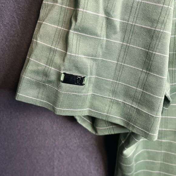 Nike Dri Fit Polo Shirt Mens XL Green Tiger Woods Collection Short Sleeve Check - Picture 6 of 9
